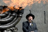 Chant lors de la cérémonie à la mémoire des insurgés du ghetto de Varsovie en 1943. Le 19 avril 2018