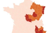 Départements sous couvre-feu à 18h00