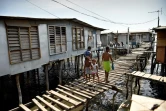 Le village sur pilotis de Hanuabada à Port Moresby, le 15 novembre 2018 en Papouasie-Nouvelle-Guinée