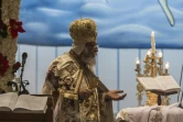 Le pape copte Tawadros II, lors d'une messe à la cathédrale Saint-Marc, le 6 janvier 2017 au Caire