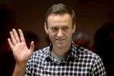 L'opposant russe Alexeï Navalny lors d'une audience judiciaire à Moscou le 20 février 2021