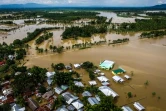Vue sur la municipalité inondée de Kabacan sur l'île de Mindanao, dans le sud des Philippines, le 23 décembre 2017