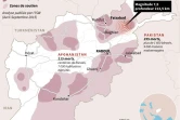 Afghanistan: localisation de la présence des talibans et zones touchées par le séisme de lundi