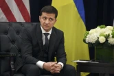 Le président ukrainien Vladimir Zelensky répond aux questions des journalistes lors de sa rencontre avec son homologue américain Donald Trump à New-York, le 25 septembre 2019

