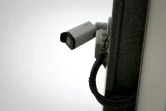 Une caméra de surveillance installée dans l'enceinte de la compagnie de transport C'Express, le 16 mars 2022 à Castelnau-d'Estrétefonds, près de Toulouse