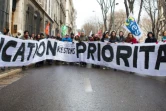 Manifestation pour demander la pérennisation des moyens supplémentaires du dispositif ZEP, le 10 janvier 2017 à Marseille