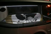 Le cercueil du militant indépendantiste corse Yvan Colonna recouvert du drapeau corse à son arrivée à Ajaccio, le 23 mars 2022