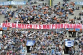 Des supporters marseillais ont déployé une banderole, le 4 mai 2013 avant le match contre Bastia au Vélodrome, en hommage aux 19 morts et 2.357 blessés dans l'effondrement d'une tribune du stade de Furiani, le 5 mai 1992 avant le match entre les 2 équipes