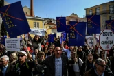 Manifestation contre la décriminalisation de l'euthanasie, devant le Parlement portugais à Lisbonne, le 20 février 2020