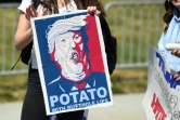 Un manifestant anti-Trump, le 29 arvil 2016 à Burlingame en Californie
