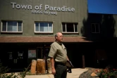 Le maire de Paradise (nord de la Californie) Steve Crowder devant l'hôtel de ville, le 26 mai 2021