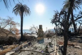 Les restes de la maison de Sebastian Harrison détruite par l'incendie de Palisades à Malibu, en Californie, le 21 janvier 2025