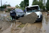 Maisons et véhicules ont été endommagés pendant les inondations à Trèbes, le 16 octobre 2018