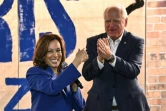 Kamala Harris et son colistier Tim Walz à Rochester (Pennsylvanie), le 18 août 2024