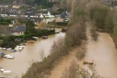 Le village de Blendecques inondé, dans le Pas-de-Calais, suite à la crue de la rivière Aa, le 3 janvier 2024