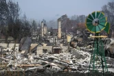 Les décombres d'un ensemble résidentiel à Talent (Oregon) le 15 septembre 2020
