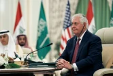 Le secrétaire d'Etat américain Rex Tillerson assiste à Ryad à la première réunion de la Commission de coordination saoudo-irakienne, le 22 octobre 2017