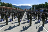 Des militaires près d'urnes le 24 juillet 2024 à Fort Tiuna, un complexe de l'armée à Caracas