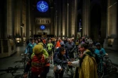 La "bénédiction des cyclistes" à la cathédrale de New York, le 6 mai 2023
