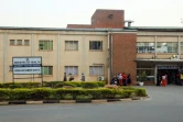 L'entrée de la maternité de l'hôpital de l'Université de Lusaka, le 21 septembre 2017 en Zambie