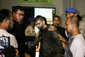 Le Français Félix Dorfin après sa capture suivant son évasion d'une prison indonésienne, le 2 février 2019 à Mataram