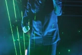 Le compositeur français Jean-Michel Jarre lors de son concert pour la sauvegarde de la mer Morte, le 6 avril 2017 au pied de la forteresse de Massada, en Israël