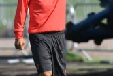 Zlatan Ibrahimovic, le 14 septembre 2016 à Manchester à l'entraînement avant le match United - Feyenoord
