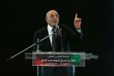 Abdelaali Hassani, chef du Mouvement de la société pour la paix (MSP) et candidat à la présidentielle, lors d'un meeting de campagne  à Alger, le 3 septembre 2024