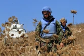 Des membres de la Force de l'ONU au Liban patrouillent dans le sud du pays, près de la frontière israélienne, le 2 septembre 2019