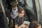 Des réfugiés ukrainiens pris en charge par un réseau international de missionnaires chrétiens, arrivent à Curitiba (Brésil) le 18 mars 2022