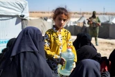 Des femmes et une enfant dans le camp al-Hol, le 28 août 2022 dans le nord-ouest de la Syrie
