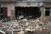 Un magasin détruit par un bombardement russeà Kherson, dans le sud de l'Ukraine, le 12 juin 2023
