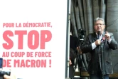 Le chef de file de La France insoumise, Jean-Luc Mélenchon, s'exprime lors d'un rassemblement contre le "coup de force" du président Emmanuel Macron après les élections législatives, le 7 septembre 2024 à Paris
