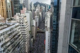 Lors de la marche du 9 juin 2019 à Hong Kong, organisée pour protester contre un projet du gouvernement local d'autoriser des extraditions vers la Chine continentale