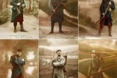 Série de cartes postales, issues de la collection de l'Historial de Péronne, montrant l'uniforme du poilu au début de la guerre