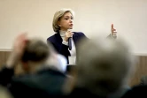 La candidate LR à la présidentielle Valérie Pécresse à  Percy-en-Normandie le 25 février 2022
