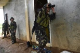 Des marines philippins, le 19 juin 2017 à Marawi lors d'une offensive contre des jihadistes