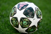 La ballon de match officiel de la Ligue des champions lors d'une séance d'entraînement à la veille de la finale entre l'Inter Milan et le Paris Saint-Germain (PSG) à Munich, dans le sud de l'Allemagne, le 30 mai 2025