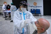 Un test anti-Covid à l'aéroport de Cagliari, en Sardaigne, le 15 mars 2021