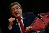 Jean-Luc Mélenchon, candidat LFI à la présidentielle, lors d'un meeting à Saint-Denis-de-la-Réunion le 26 février 2022