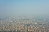 Vue aérienne de la pollution à Puebla au centre du Mexique, le 16 mai 2019