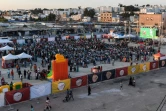 Le match Tunisie-Panama de Coupe du monde a été suivi, sur écran géant, depuis le quartier populaire de Mellassine à Tunis, le 28 juin 2018 