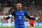 L'attaquant des Bleus Kylian Mbappé lors du match amical contre le pays de Galles au Stade de France, le 10 novembre 2017 