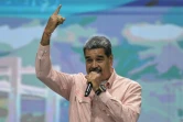 Le président vénézuélien sortant Nicolas Maduro le 27 juillet 2024 à la base de l'armée de l'air de La Carlota, à Caracas