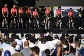 L'équipe cycliste française Arkea-Samsic, le 27 août 2020, à Nice