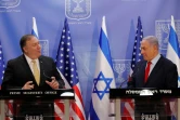 Le secrétaire d'Etat américain Mike Pompeo (à gauche) et le Premier ministre israélien Benjamin Netanyahu (à droite) lors d'une déclaration commune à Jérusalem le 20 mars 2019