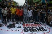 Appel à boycotter les produits chinois, le 18 juin 2020 à Calcutta, en Inde