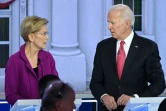 Les candidats démocrates Elizabeth Warren et Joe Biden lors de la primaire démocrate pour la présidentielle américaine lors d'un débat télévisé à Atlanta, en Géorgie, le 20 novembre 2019