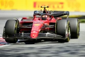 La Ferrari de l'Espagnol Carlos Sainz, 2e du GP du Canada, le 19 juin 2022 à Montréal