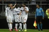 Les joueurs d'Amiens menaient 3-0 en première période contre le PSG, le 15 février 2020 au stade de la Licorne à Amiens